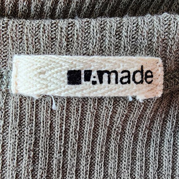 LAmade Womens Small Dress Ribbed Knit Green Scoop Neck Fitted Party - Picture 6 of 8